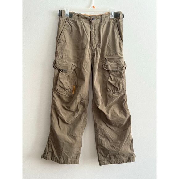 Abercrombie Fitch Pants Men M Green VTG 90s Y2K Paratrooper Baggy Cargo Wide Leg - Picture 4 of 14